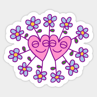 2 Hearts Sticker